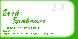 erik rombauer business card